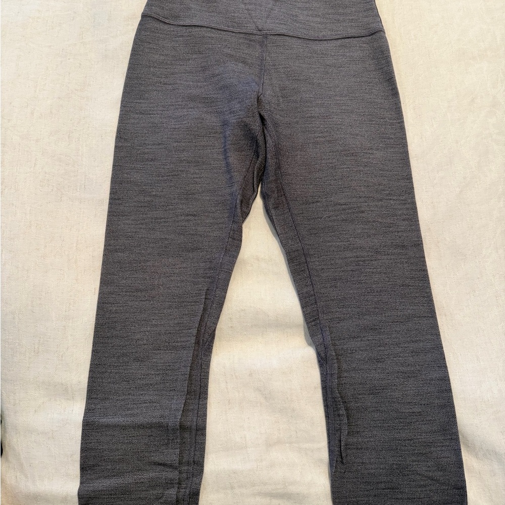Charcoal Gray High-Waist Knit Leggings